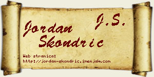 Jordan Škondrić vizit kartica